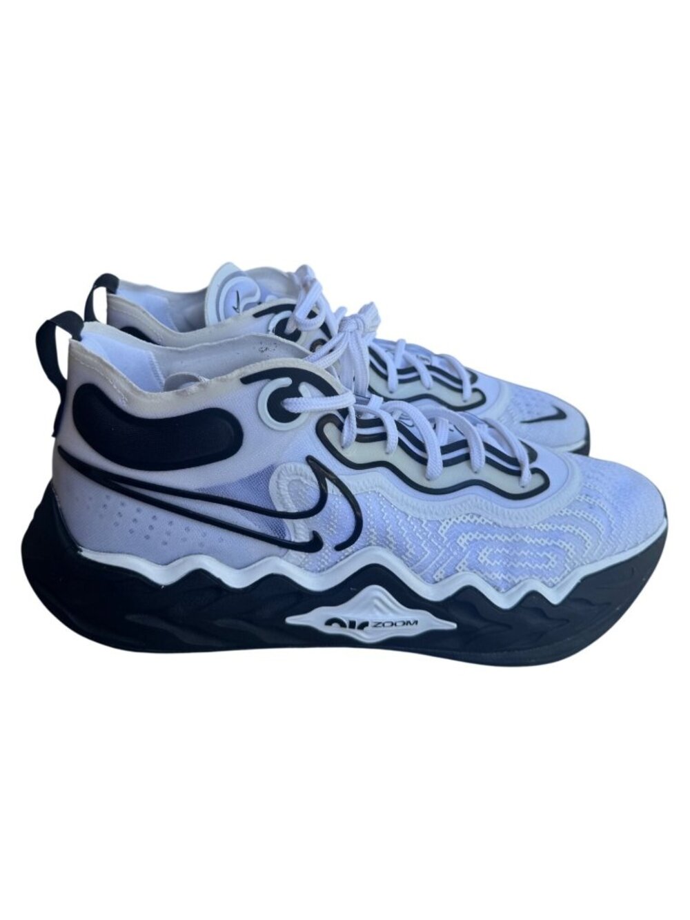 Nike Air Zoom G.T RUN TB Basketball Shoes Size 13 White & Black DM5044-100
